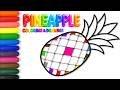 बच्चों के लिए रंग सीखें 🍍 | अनानास रंग भरना 🎨 | Jumbo Crayons Coloring Video