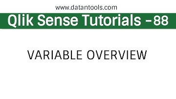 Qlik sense Tutorials - Qlik Sense Variables  - Overview