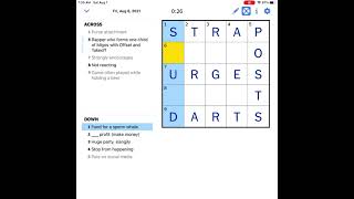 NYT daily mini crossword puzzle(Aug 6)