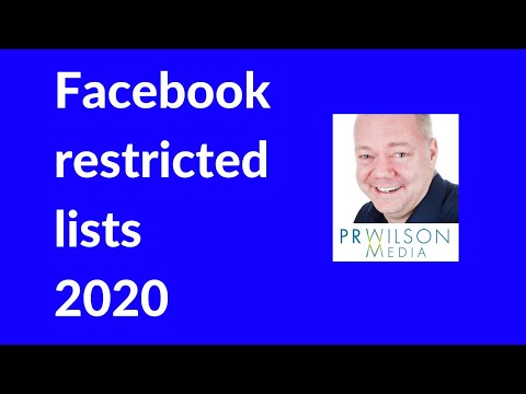 How to create Facebook restricted lists 2020