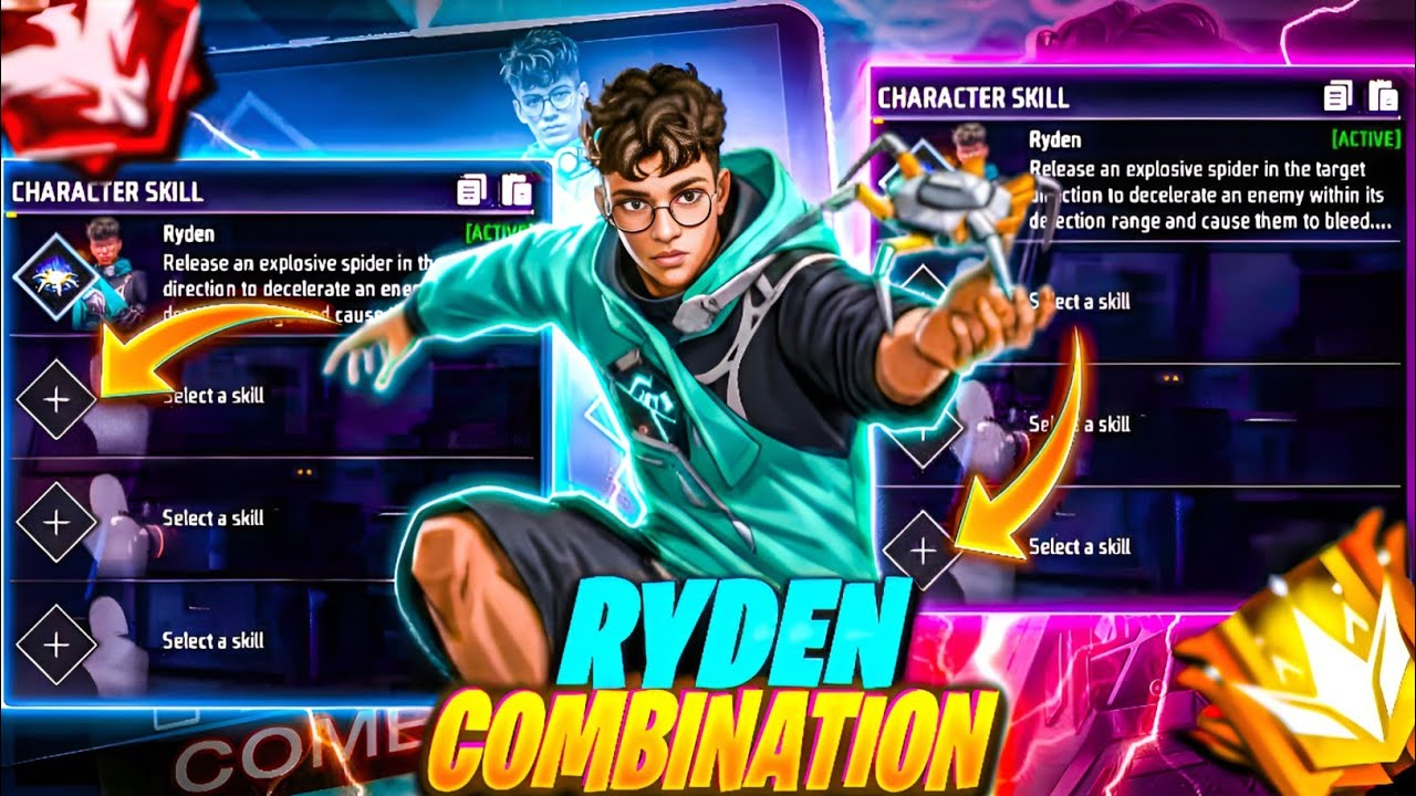 Ryden Character Combination 2026 | ( BR - RANK ) Best Character Combination In Free Fire