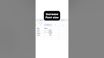 How to increase font size in google sheets #googlesheets #spreadsheet #finance #business #career