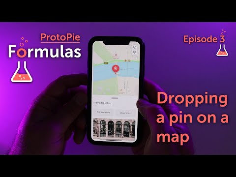 Patreon exclusive: Using ProtoPie formulas to prototype Dropping a pin on a map
