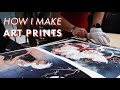 How i make prints for my art shop  print  prep with me