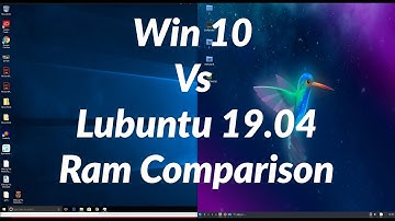 Win10 vs Lubuntu 19.04 Ram Comparison