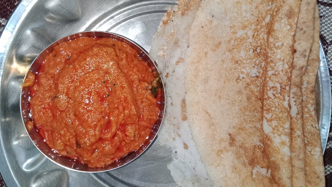 TOMATO CHUTNEY RECIPE 🤤🤤 l SIDE DISH FOR CHAPATI, DOSA, IDLI BEST