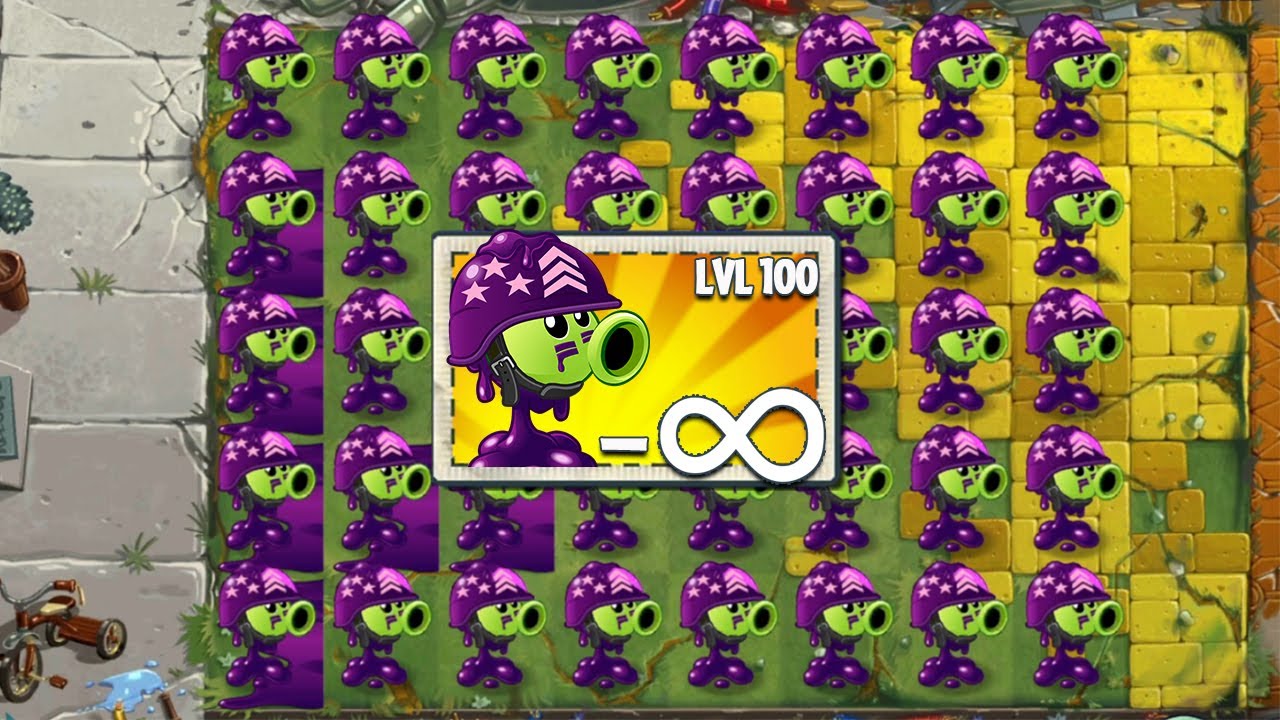 PvZ 2 Challenge - All OLD and NEW Plants Level 100 use 1 POWER UP Vs Knight Zombie Level 30