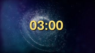 3 Minute Countdown Timer with Alarm and Deep Space Ambient Music