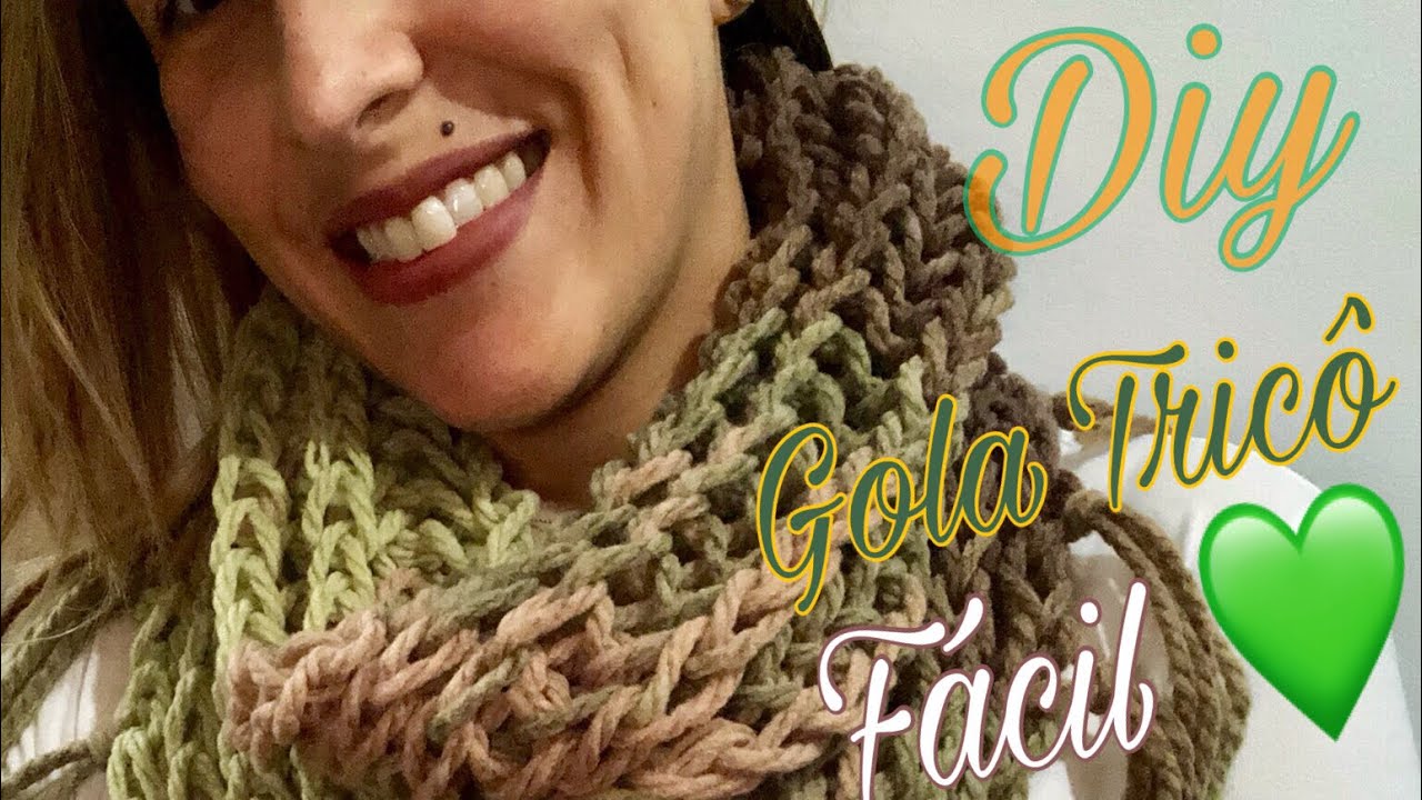 DIY - GOLA TRICÔ FÁCIL🌿
