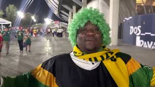 South African fans celebrate historic last-32 World Cup qualification