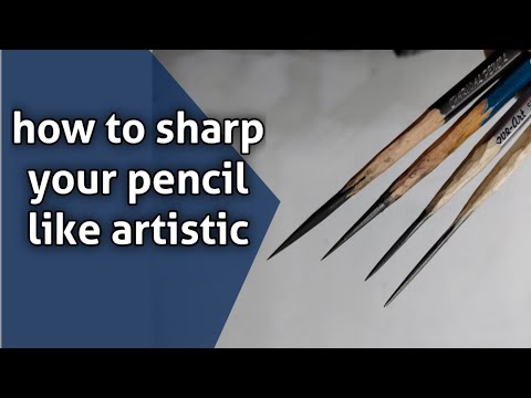 how to Sharpen a pencil like an Artist for drawing