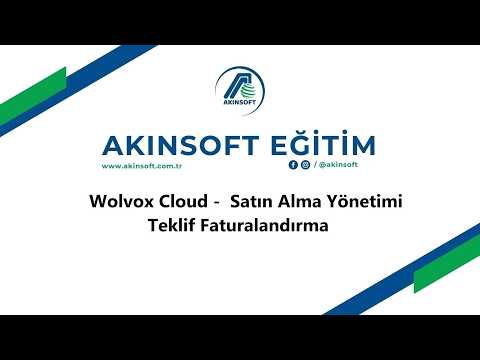 WolvoxCloud -  Satın Alma Yönetimi - Teklif Faturalandırma
