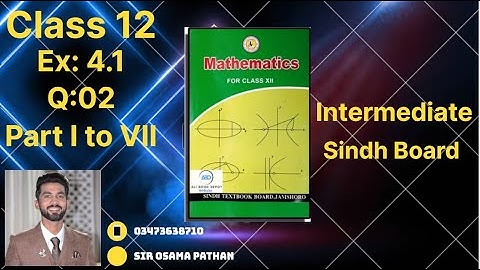 Class 12th Math Chapter 4 Ex: 4.1 Q:2 Part (I to VII) | Differentiability | Sindh Board Maths