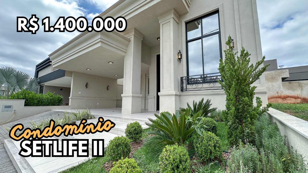 R$ 1.400.000 Casa Nova neoclássica com 3 suítes, cozinha gourmet, escritório para Venda SetLife II