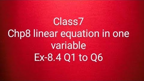 maths rdsharma class7 chp8 Linear equation in one variable ex-8.4 Q1 to Q6