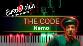 Nemo - The Code Switzerland Eurovision 2024 Winner Piano Tutorial Sheet Piano