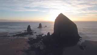 Haystack Rock Amazing Drone Footage