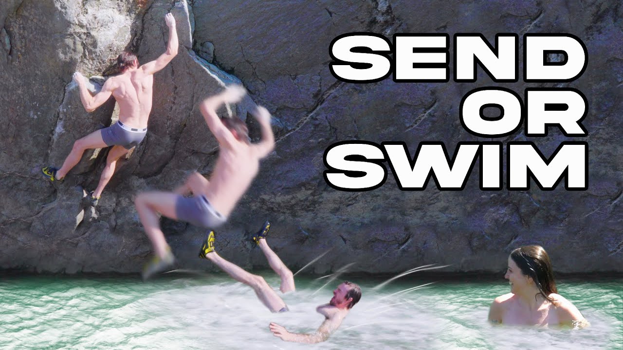 Bouldering Couple Climbs Hard Boulders, Then Goes Skinny Dipping - DOS RIOS BOULDERING