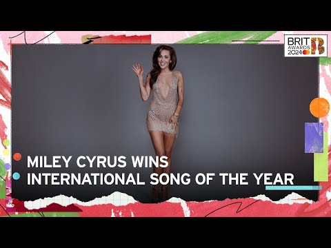 Miley Cyrus Wins International Song Of The Year | The Brit Awards 2024