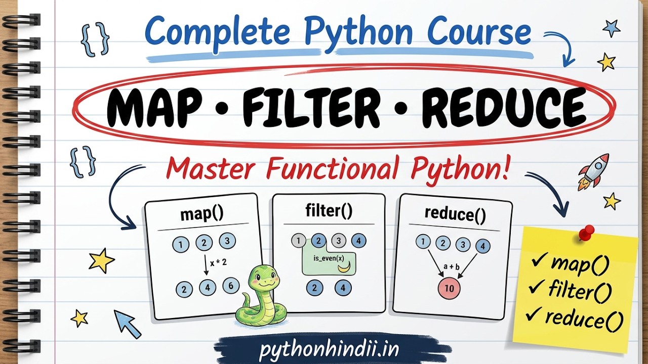 Python Map Filter Reduce in Hindi - Complete Beginner Guide