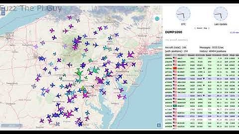 3,000 Picture Time Lapse With NEXRAD Weather Of My Raspberry Pi ADSB Dump1090 Map