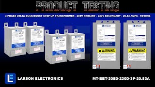 3 Phase Delta Buck/Boost Step-Up Transformer - 208V Primary - 230V Secondary - 20.83 Amps - 50/60Hz