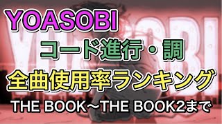 【YOASOBI】全楽曲コード進行・調（キー）使用率ランキング（THE BOOK〜THE BOOK2まで）【徹底分析】【ピアノロール】