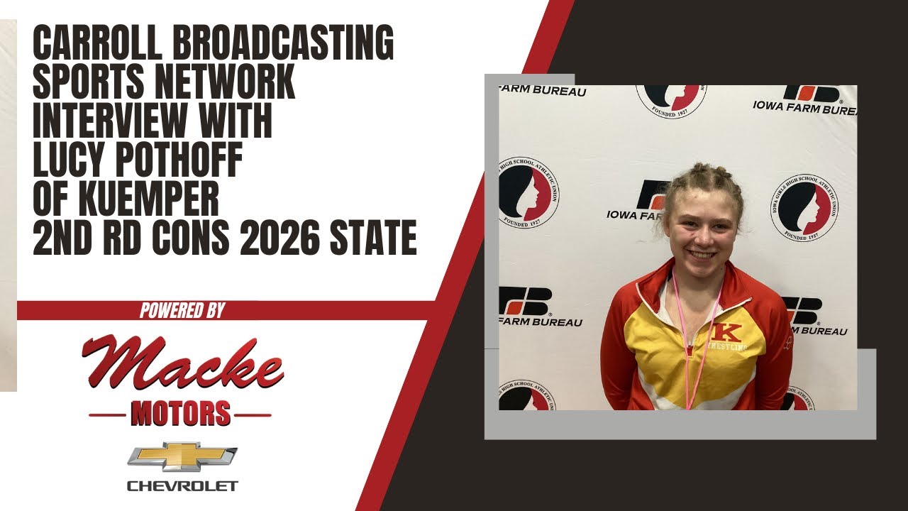 Carroll Broadcasting Sports Network interview with Lucy Pothoff of Kuemper after 2nd Rd Cons 2026