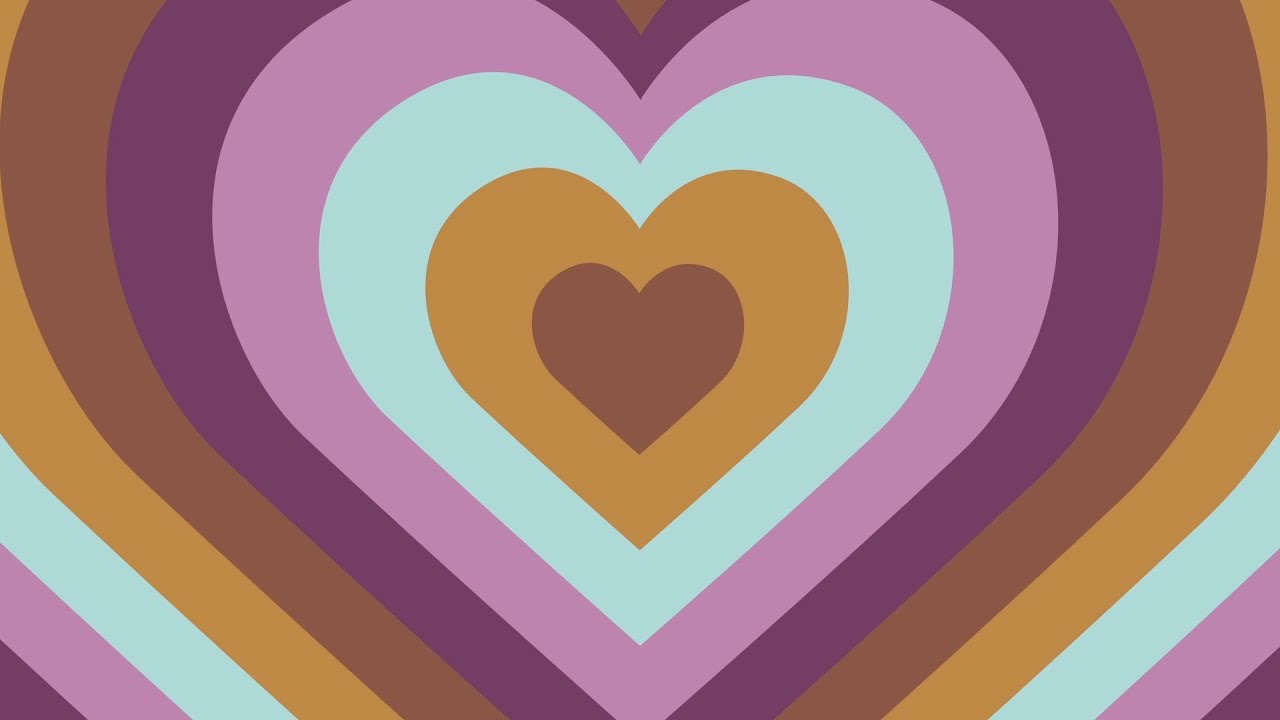 Pastel Heart Background💜🤎Tunnel Heart Background Screensaver Video Loop 3 hours | Background Lights