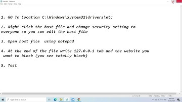 HOW TO BLOCK ANY WEBSITE USING NOTEPAD