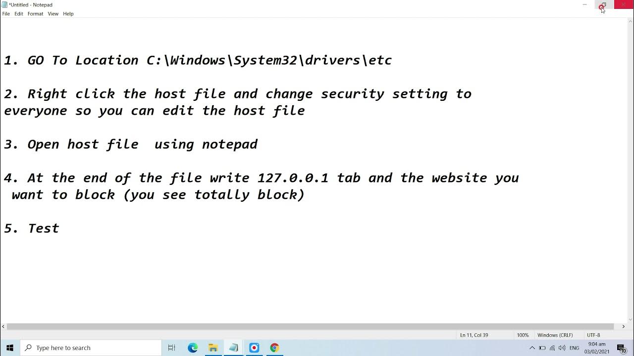 HOW TO BLOCK ANY WEBSITE USING NOTEPAD - YouTube