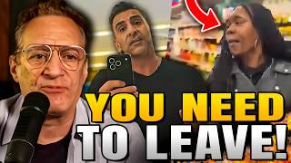 You F**KING Racist! -Woman REFUSES to Leave Her Backpack at the Door of Grocery Store