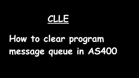 How to clear program message queue in AS400?