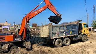 Tata hitachi 200 lc loding damfar