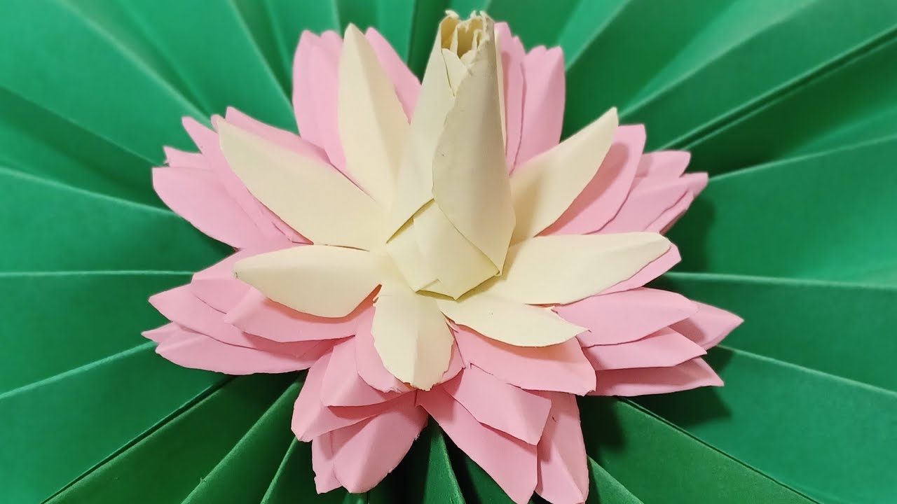 Easy Lotus Flower craft ideas diy craft YouTube