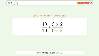 Solve 5/2 3/8: Operations with fractions Video Solution