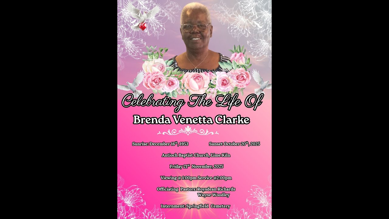 Celebrating Service of the Life of Brenda Venetta Clarke - YouTube