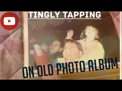 ASMR: Lofi tapping / scratching on old photo album- with camera tapping and whispering