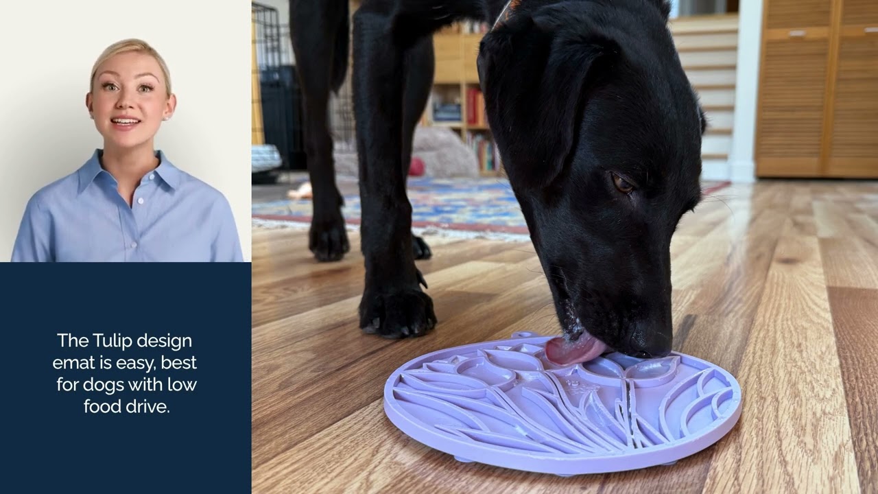 Tulip Design eMat - Enrichment Lick Mat For Dogs and Cats - With
