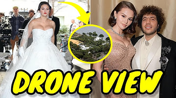 EXCLUSIVE: Selena Gomez Benny Blanco Wedding from Above | Aerial Footage 
