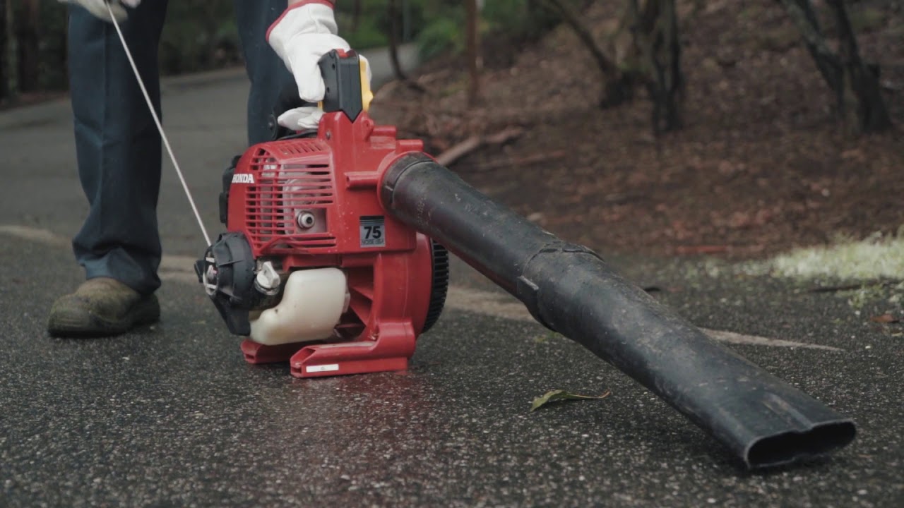 Using a blower like a professional with Mike from Jim's Mowing - 131 546 - www.jims.net