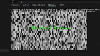 python just blurred my screen 😳 #coding #python #terminal #animation #code