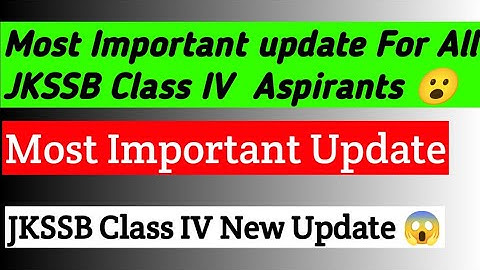 JKssb Class IV Selection List| Big Update 😱 @davoodrajavlogs3589 #jkssb #davoodraja #dawoodraja