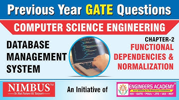 Previous Year GATE Questions | Computer Science Engineering | DBMS | Qn- 6 | Ch-2