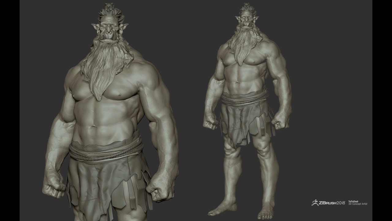 Speed Sculpt Zbrush Orc - YouTube