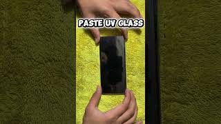 Uv glass installation process be care fully process #smartphone #infinixmobile #touchphone #gorilla
