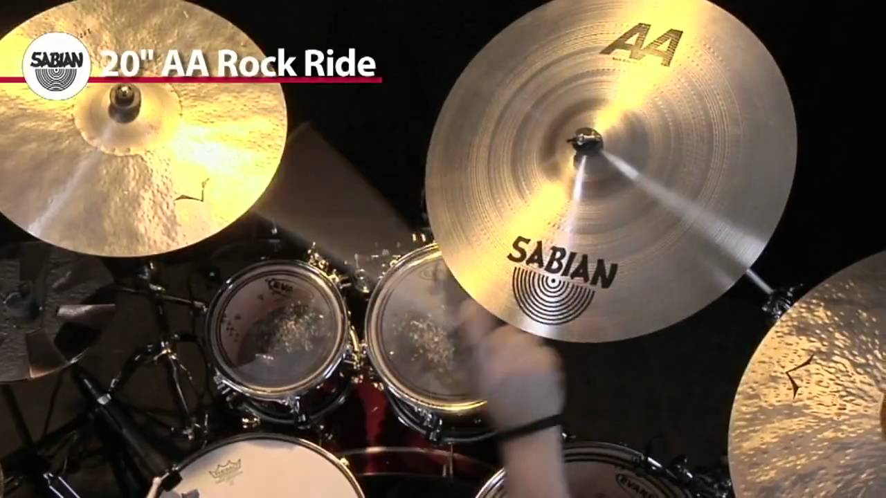 Sabian 20'' AA Rock Ride Cymbal Killer Ride demo YouTube