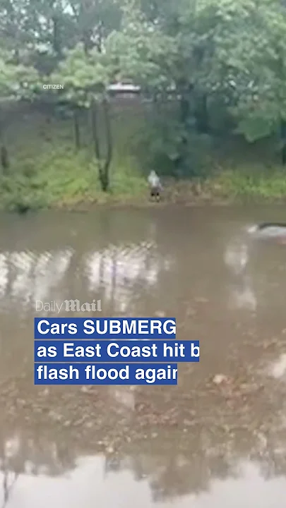 Cars SUBMERGED in New York and New Jersey as flash floods hit again