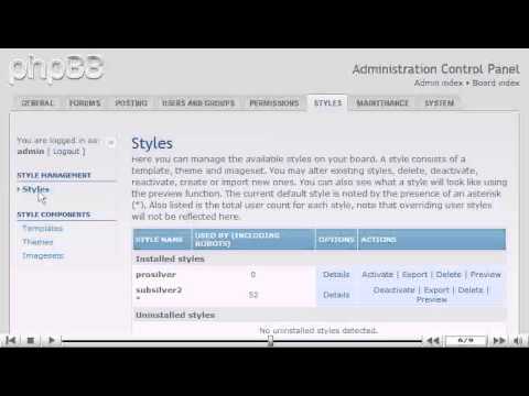 How to manage Styles in phpBB - phpBB Tutorials