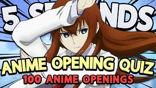 ANIME OPENING QUIZ (EASY)  100 QUICK FIRE ANIME OPENINGS